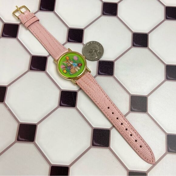 Vintage Valdawn Animated Easter Bunny Watch Rotating Easter Eggs - Picture 9 of 16